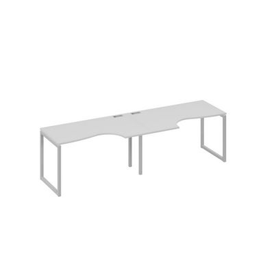 А4 С4 043-2 СЕ (Серый/Серый) Рабочая станция QUATTRO 2х140 столы Классика эргономичные