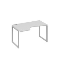 А4 С4 043 СЕ (Серый/Серый) Стол эргономичный левый "Классика" на металлокаркасе QUATTRO