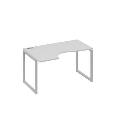 А4 С4 043 СЕ (Серый/Серый) Стол эргономичный левый "Классика" на металлокаркасе QUATTRO