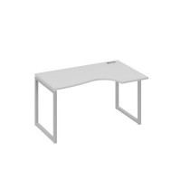 А4 С4 044 СЕ (Серый/Серый) Стол эргономичный правый "Классика" на металлокаркасе QUATTRO