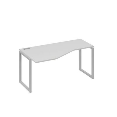 А4 С4 055 СЕ (Серый/Серый) Стол эргономичный левый "Техно" на металлокаркасе QUATTRO