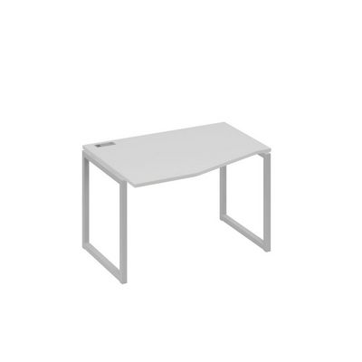 А4 С4 061 СЕ (Серый/Серый) Стол эргономичный левый "Техно" на металлокаркасе QUATTRO