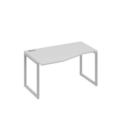 А4 С4 063 СЕ (Серый/Серый) Стол эргономичный левый "Техно" на металлокаркасе QUATTRO