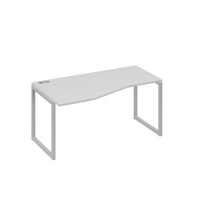 А4 С4 065 СЕ (Серый/Серый) Стол эргономичный левый "Техно" на металлокаркасе QUATTRO