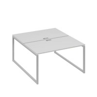 А4 С4 177 СЕ (Серый/Серый) Рабочая станция на каркасе QUATTRO столы 2х140