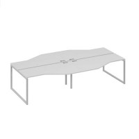 А4 С4 188-2 СЕ (Серый/Серый) Рабочая станция каркас QUATTRO столы 4х160 Техно