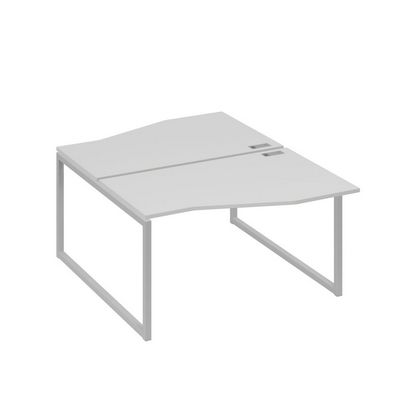 А4 С4 190 СЕ (Серый/Серый) Рабочая станция каркас QUATTRO столы 2х140 Техно