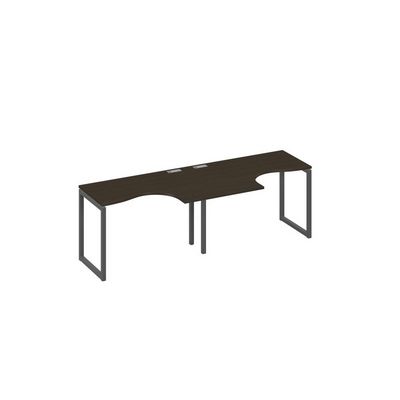 А4 А4 031-2 ВТ (Венге темный/Антрацит) Рабочая станция QUATTRO 2х120 столы Классика эргономичные