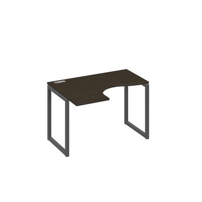 А4 А4 031 ВТ (Венге темный/Антрацит) Стол эргономичный левый "Классика" на металлокаркасе QUATTRO