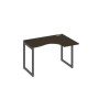 А4 А4 032 ВТ (Венге темный/Антрацит) Стол эргономичный правый "Классика" на металлокаркасе QUATTRO
