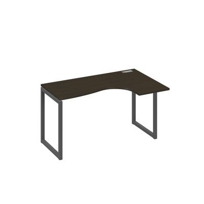 А4 А4 034 ВТ (Венге темный/Антрацит) Стол эргономичный правый "Классика" на металлокаркасе QUATTRO