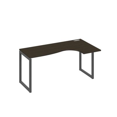 А4 А4 036 ВТ (Венге темный/Антрацит) Стол эргономичный правый "Классика" на металлокаркасе QUATTRO