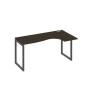 А4 А4 036 ВТ (Венге темный/Антрацит) Стол эргономичный правый "Классика" на металлокаркасе QUATTRO