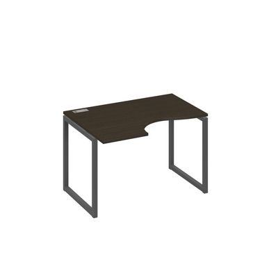 А4 А4 041 ВТ (Венге темный/Антрацит) Стол эргономичный левый "Классика" на металлокаркасе QUATTRO