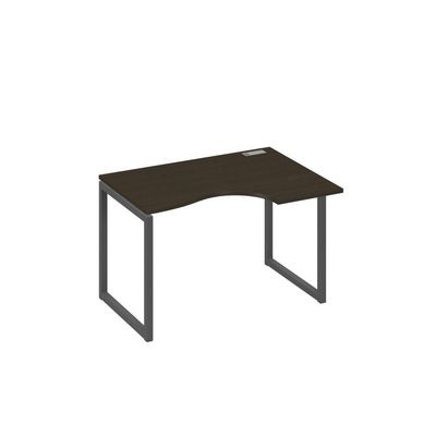 А4 А4 042 ВТ (Венге темный/Антрацит) Стол эргономичный правый "Классика" на металлокаркасе QUATTRO