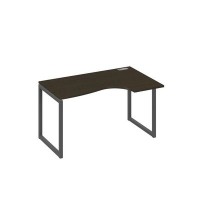 А4 А4 044 ВТ (Венге темный/Антрацит) Стол эргономичный правый "Классика" на металлокаркасе QUATTRO