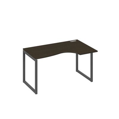 А4 А4 044 ВТ (Венге темный/Антрацит) Стол эргономичный правый "Классика" на металлокаркасе QUATTRO