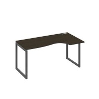 А4 А4 046 ВТ (Венге темный/Антрацит) Стол эргономичный правый "Классика" на металлокаркасе QUATTRO