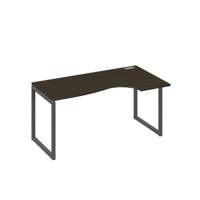 А4 А4 046 ВТ (Венге темный/Антрацит) Стол эргономичный правый "Классика" на металлокаркасе QUATTRO