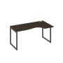 А4 А4 046 ВТ (Венге темный/Антрацит) Стол эргономичный правый "Классика" на металлокаркасе QUATTRO