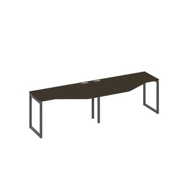 А4 А4 053-2 ВТ (Венге темный/Антрацит) Рабочая станция опоры QUATTRO столы Техно 2х140