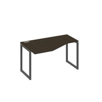 А4 А4 053 ВТ (Венге темный/Антрацит) Стол эргономичный левый "Техно" на металлокаркасе QUATTRO