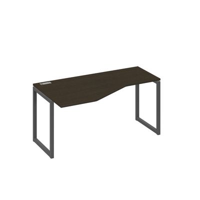 А4 А4 055 ВТ (Венге темный/Антрацит) Стол эргономичный левый "Техно" на металлокаркасе QUATTRO