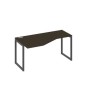 А4 А4 055 ВТ (Венге темный/Антрацит) Стол эргономичный левый "Техно" на металлокаркасе QUATTRO