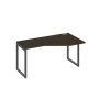 А4 А4 056 ВТ (Венге темный/Антрацит) Стол эргономичный правый "Техно" на металлокаркасе QUATTRO