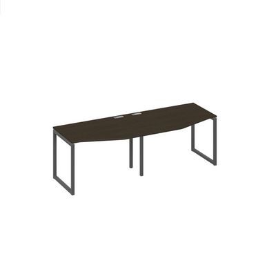 А4 А4 061-2 ВТ (Венге темный/Антрацит) Рабочая станция опоры QUATTRO столы 2х120 со столами Техно