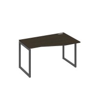 А4 А4 064 ВТ (Венге темный/Антрацит) Стол эргономичный правый "Техно" на металлокаркасе QUATTRO