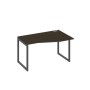 А4 А4 064 ВТ (Венге темный/Антрацит) Стол эргономичный правый "Техно" на металлокаркасе QUATTRO