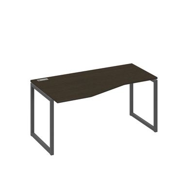 А4 А4 065 ВТ (Венге темный/Антрацит) Стол эргономичный левый "Техно" на металлокаркасе QUATTRO