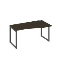 А4 А4 066 ВТ (Венге темный/Антрацит) Стол эргономичный правый "Техно" на металлокаркасе QUATTRO