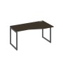 А4 А4 066 ВТ (Венге темный/Антрацит) Стол эргономичный правый "Техно" на металлокаркасе QUATTRO