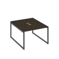А4 А4 173 ВТ (Венге темный/Антрацит) Рабочая станция на каркасе QUATTRO столы 2х120