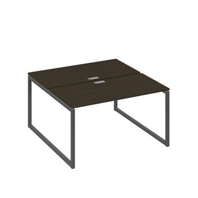 А4 А4 174 ВТ (Венге темный/Антрацит) Рабочая станция на каркасе QUATTRO столы 2х140