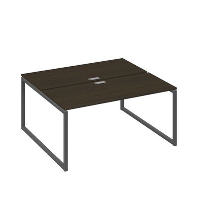 А4 А4 175 ВТ (Венге темный/Антрацит) Рабочая станция на каркасе QUATTRO столы 2х160