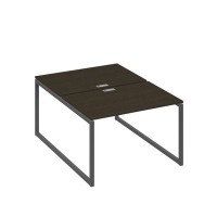 А4 А4 176 ВТ (Венге темный/Антрацит) Рабочая станция на каркасе QUATTRO столы 2х120