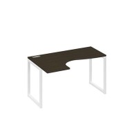 А4 Б4 033 ВТ (Венге темный/Белый) Стол эргономичный левый "Классика" на металлокаркасе QUATTRO