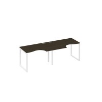 А4 Б4 041-2 ВТ (Венге темный/Белый) Рабочая станция QUATTRO 2х120 столы Классика эргономичные