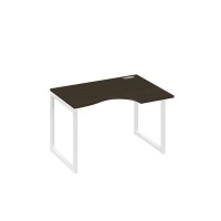 А4 Б4 042 ВТ (Венге темный/Белый) Стол эргономичный правый "Классика" на металлокаркасе QUATTRO