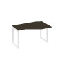 А4 Б4 054 ВТ (Венге темный/Белый) Стол эргономичный правый "Техно" на металлокаркасе QUATTRO