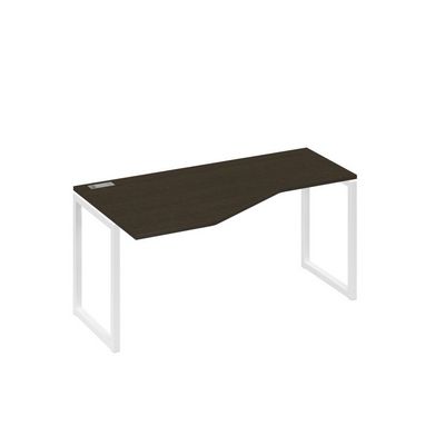 А4 Б4 055 ВТ (Венге темный/Белый) Стол эргономичный левый "Техно" на металлокаркасе QUATTRO