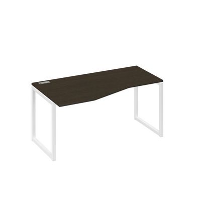 А4 Б4 065 ВТ (Венге темный/Белый) Стол эргономичный левый "Техно" на металлокаркасе QUATTRO