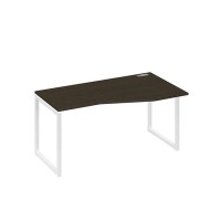 А4 Б4 066 ВТ (Венге темный/Белый) Стол эргономичный правый "Техно" на металлокаркасе QUATTRO