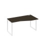 А4 Б4 066 ВТ (Венге темный/Белый) Стол эргономичный правый "Техно" на металлокаркасе QUATTRO