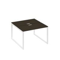 А4 Б4 170 ВТ (Венге темный/Белый) Рабочая станция на каркасе QUATTRO столы 2х120