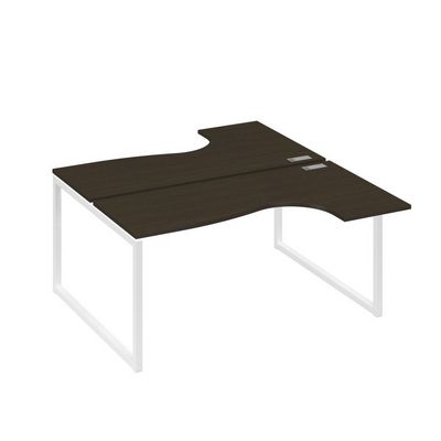 А4 Б4 182 ВТ (Венге темный/Белый) Рабочая станция опоры QUATTRO столы 2х160 Классика