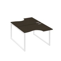 А4 Б4 183 ВТ (Венге темный/Белый) Рабочая станция опоры QUATTRO столы 2х120 Классика
